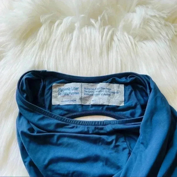 New Badgley Mischka One Piece Swimsuit Beaded Sz 8 - Picture 7 of 10